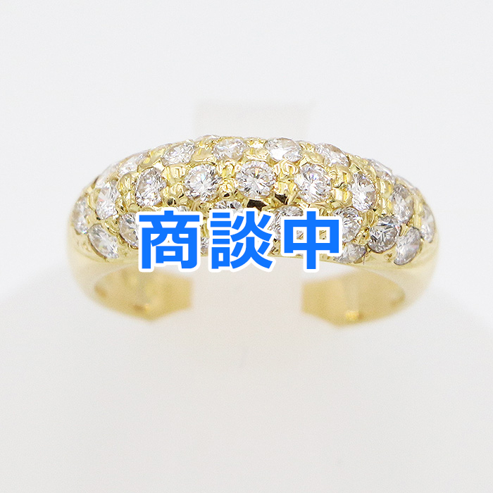 K18 ダイアイリリング 1.35ct 4.30g