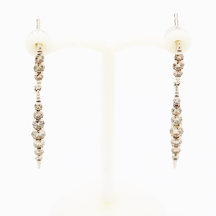 カシケイ　K18BG ネイキッド ダイアイリピアス 1.00ct 3.70g