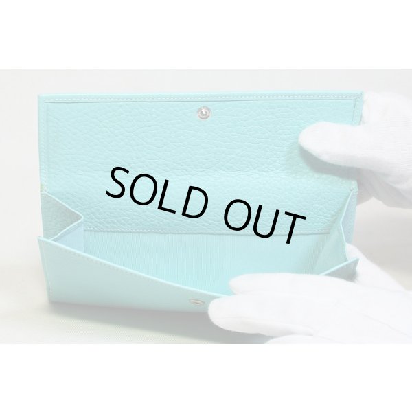 画像6: ティファニー　コンチネンタル ターンロック 三ツ折長サイフ ブルー (6)