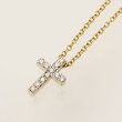 画像1: ポメラート　K18ダイアイリペンダントネックレス クロス 10.70g (1)