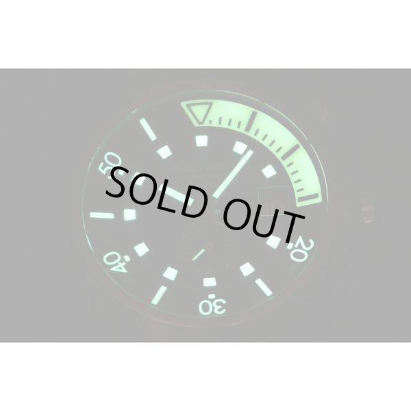 ルイ・ヴィトン　タンブール　ダイビング　Q1031　茶文字盤　発光