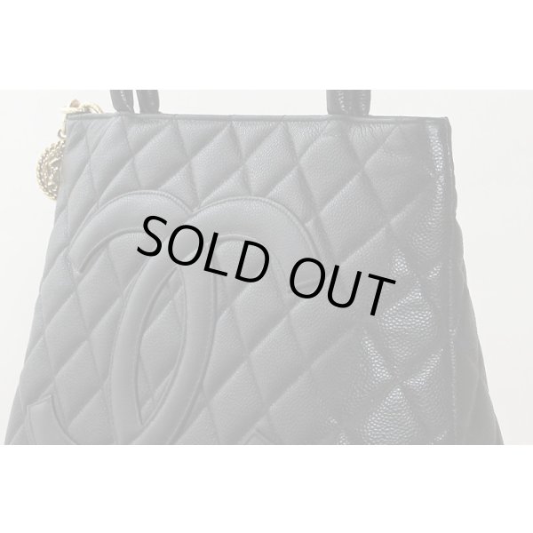 シャネル　復刻トートバック キャビアスキン拡大