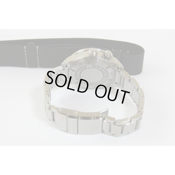 モーリスラクロア　ポントスダイバー　PT6248　黒文字盤　裏面・替ラバーベルト