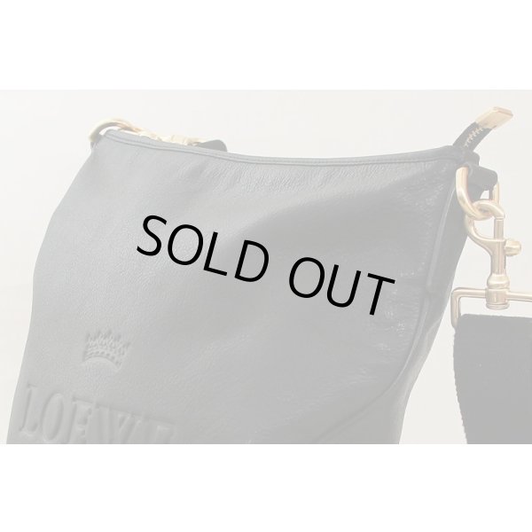 ロエベ　ショルダーバック ブラック／GP金具　サイド