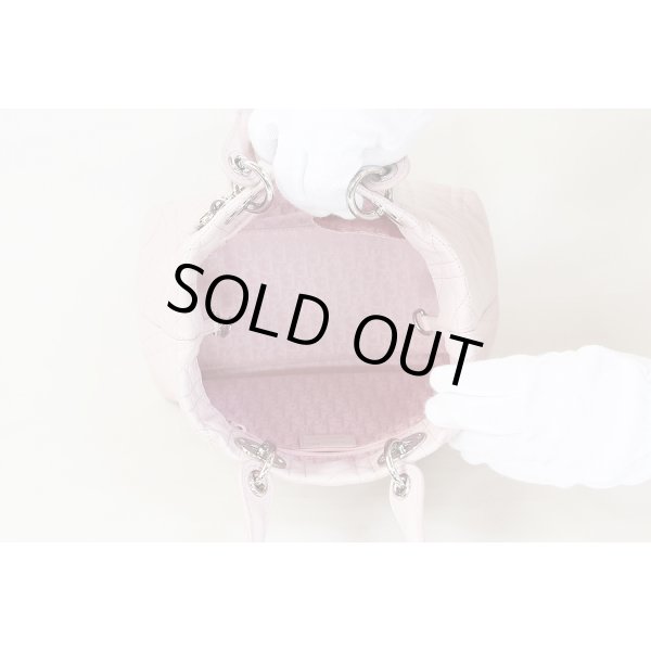 クリスチャンディオール　レディディオール ハンドバック CAL44941 ピンク　中身