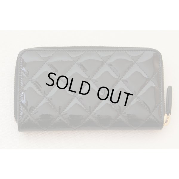 シャネル　スモールジップウォレット A80577 ブラック／ゴールド金具　裏面