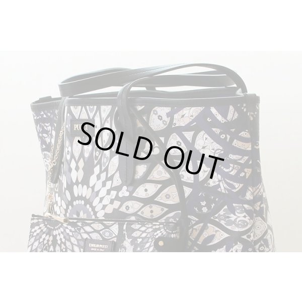 エミリオプッチ　トートバック ブラック／ マルチ　サイド