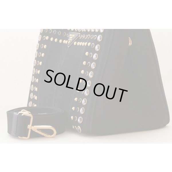 プラダ  カナパ2WAYトート B24390 ブラック　サイド