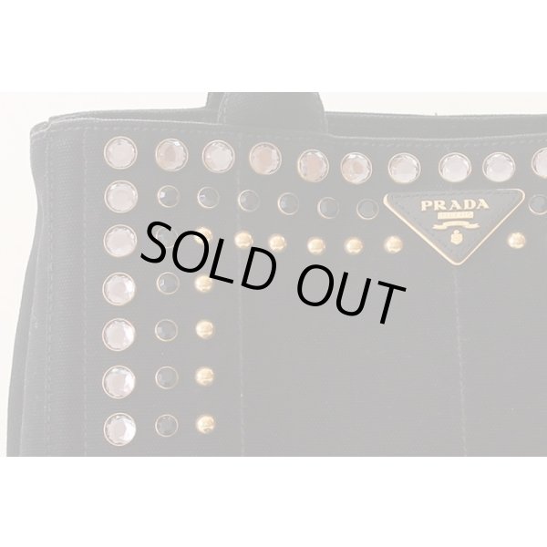 プラダ  カナパ2WAYトート B24390 ブラック　拡大