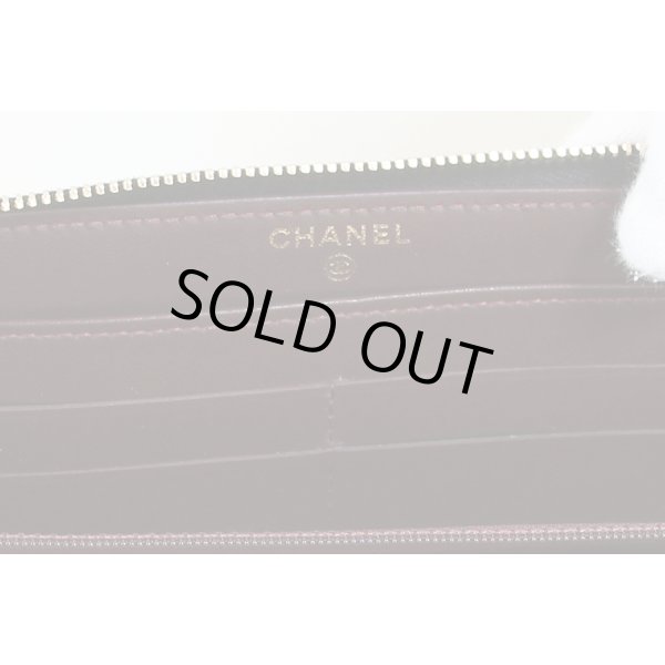 シャネル　ラウンドファスナー長サイフ　A50097　ブラック／ゴールド金具　カードケース