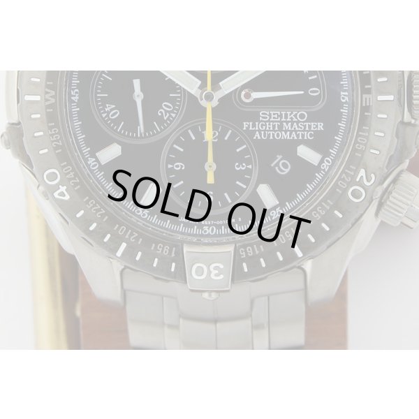 セイコー　プロスペック　フライトマスター　SBDS001　黒文字盤　6S37-0010　盤面拡大