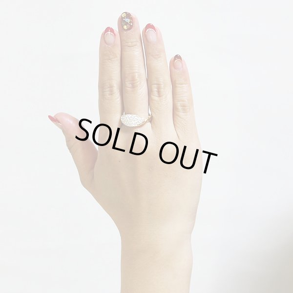 星の砂　K18ダイアイリリング 0.78 6.10g　装着イメージ