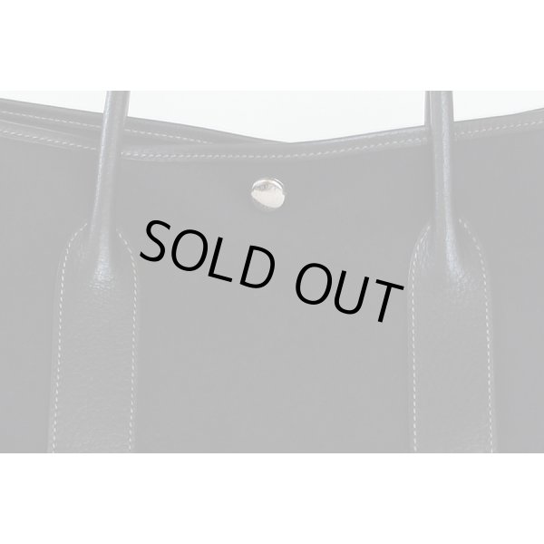 エルメス  ガーデンパーティPM ブラック／SIV金具　正面拡大