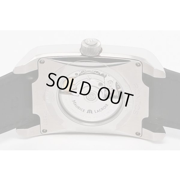 モーリスラクロア　ポントスデイト　レクタンギュラー　PT6227　銀文字盤　裏面拡大