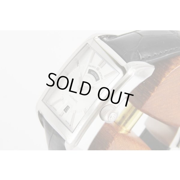 モーリスラクロア　ポントスデイト　レクタンギュラー　PT6227　銀文字盤　サイド