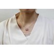 K18PG ピンクサファイア ダイアイリペンダントネックレス 0.90 0.10 3.60g　サイズイメージ