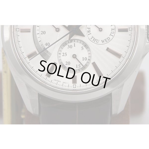 セイコー ブライツ　SDGC025　パワーリザーブ　白文字盤　下部拡大