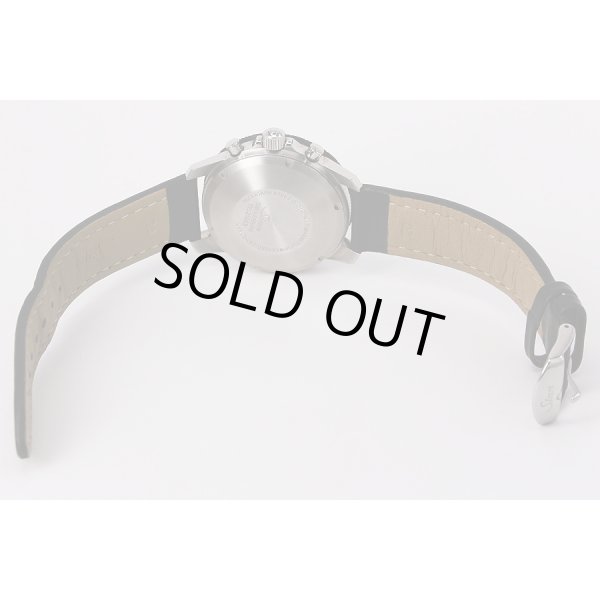 ジン　103　クロノグラフ　黒文字盤　革ベルト