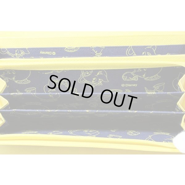 サマンサタバサ プチチョイス　ディズニーコレクション 美女と野獣 ニツ折長サイフ イエロー　中身拡大