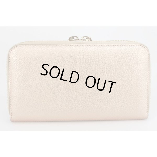 クロエ　BAYLEE ラウンドファスナー長サイフ 3P0266 ピンクゴールド　裏面