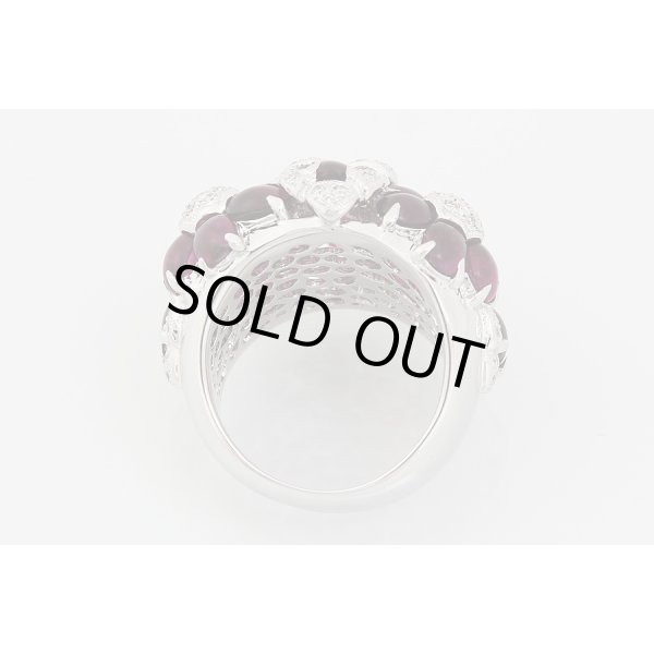 K18WG パープルトルマリンダイアイリリング 7.47 0.51 16.30g　裏面