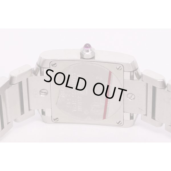 カルティエ　タンクフランセーズSM 2384  ピンクシェル文字盤　裏面