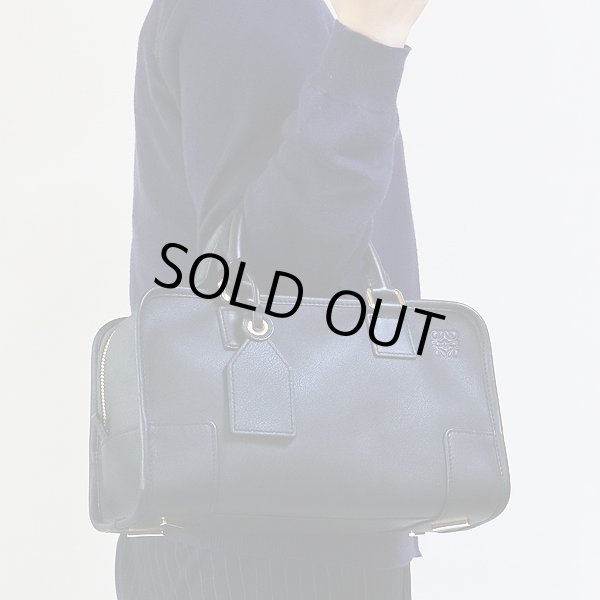 ロエベ　アマソナ28 352.03.N03 ブラック／ゴールド金具　持ったイメージ