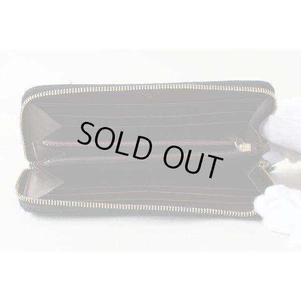 シャネル　ジップ ウォレット A50097 ブラック／ボルドー／ゴールド金具　カードケース