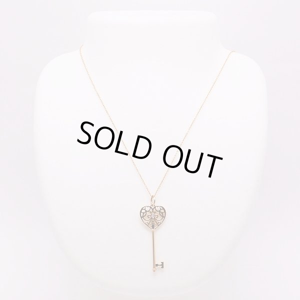 ティファニー 750PG エンチャントハートキーペンダントネックレス 5.00g　装着イメージ