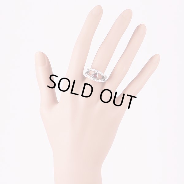 PT900 ルビーダイアイリリング 0.80ct 0.56ct 10.50g　装着イメージ