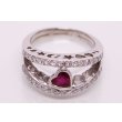 PT900 ルビーダイアイリリング 0.80ct 0.56ct 10.50g　ルビーダイア