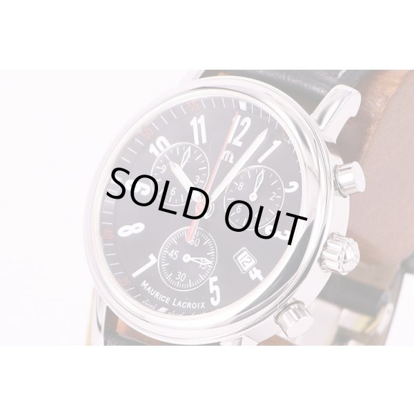 モーリスラクロア　クラシック　クロノグラフ LC1038　黒文字盤　サイド