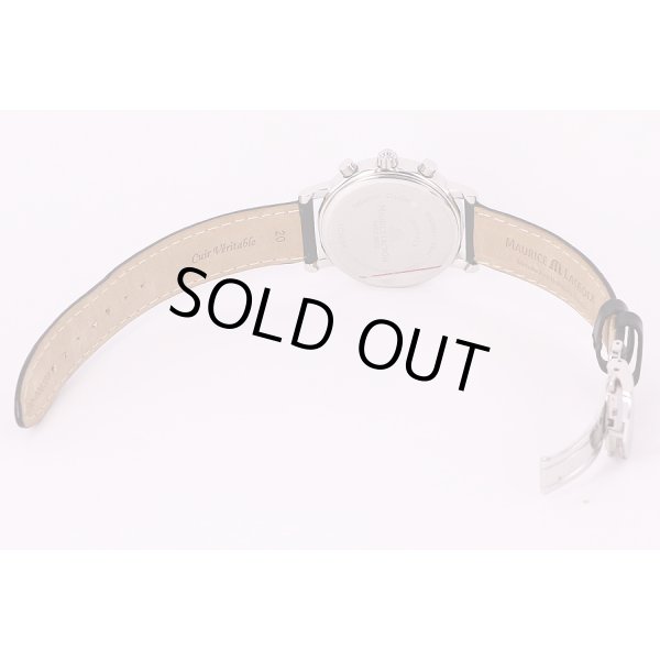 モーリスラクロア　クラシック　クロノグラフ LC1038　黒文字盤　革ベルト