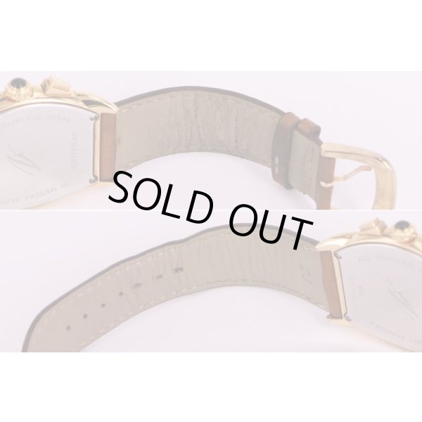 アエロウォッチ　トノー　ムーンフェイス　クロノグラフ　革ベルト拡大