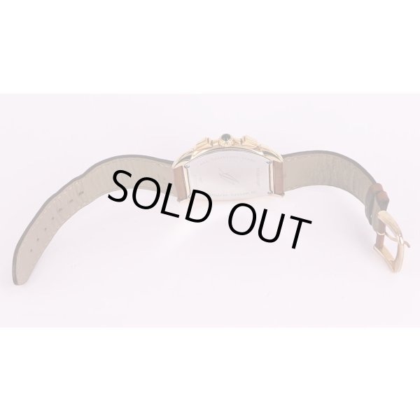 アエロウォッチ　トノー　ムーンフェイス　クロノグラフ　957　銀文字盤　ベルト（程度A-）