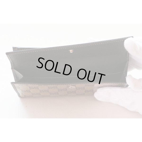 グッチ　GGクリスタル Wホック長サイフ 231837.0959 ベージュ／ブラウン　小銭入れ