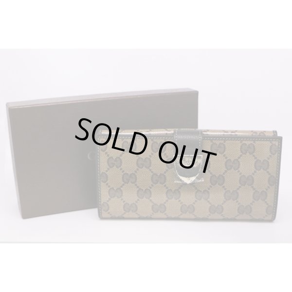 グッチ　GGクリスタル Wホック長サイフ 231837.0959 ベージュ／ブラウン　箱