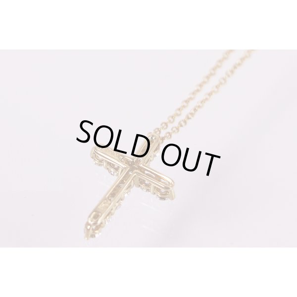 ティファニー　750YG クロスダイアイリペンダントネックレス 2.80g　裏面