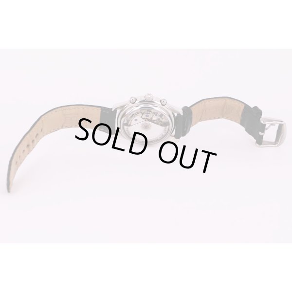 エポス　トリプルカレンダー　ムーンフェイス　黒文字盤　革ベルト