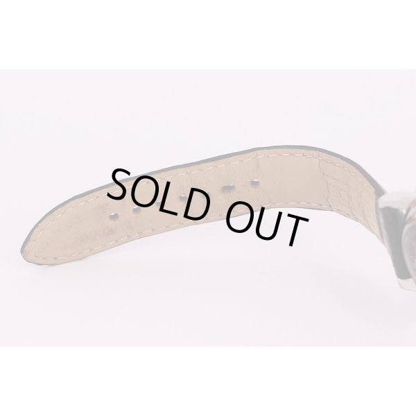 エポス　トリプルカレンダー　ムーンフェイス　黒文字盤　革ベルト状態