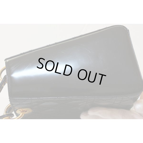 クリスチャンディオール レディディオール ハンドバック VGS44550 ブラック／ゴールド金具　側面に小傷