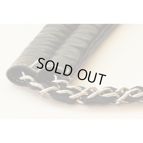 シャネル　ワイルドステッチ 巾着ショルダーバック ブラック／SIV金具　肩あて部に糸ほつれ