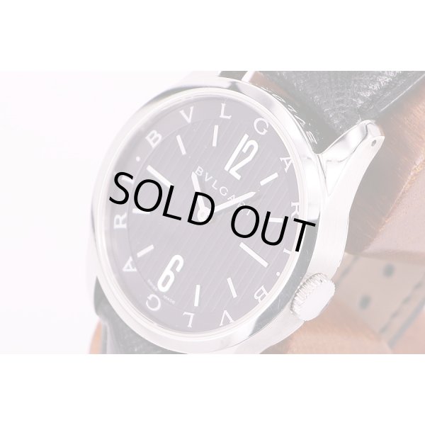 ブルガリ　ソロテンポ　ST37S  黒文字盤　サイド