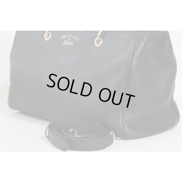 グッチ　バンブーショッパー 2WAYショルダーバック 323660 20981 ブラック　サイド