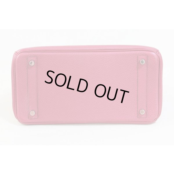 エルメス　バーキン30 ルビー／シルバー金具　底