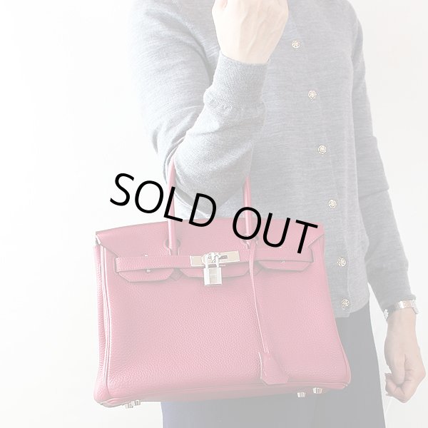 エルメス　バーキン30 ルビー／シルバー金具　持ったイメージ