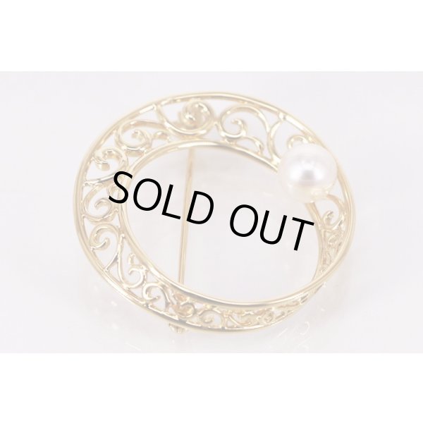 画像4: ミキモト   K18 パールイリブローチ 8.00mm 9.70g (4)