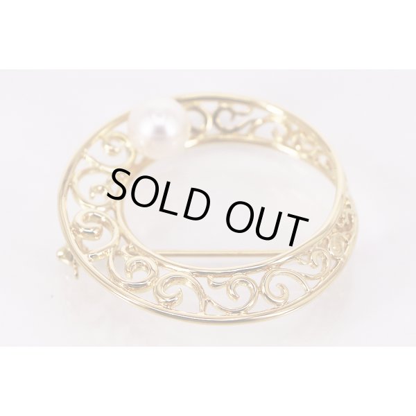 画像5: ミキモト   K18 パールイリブローチ 8.00mm 9.70g (5)