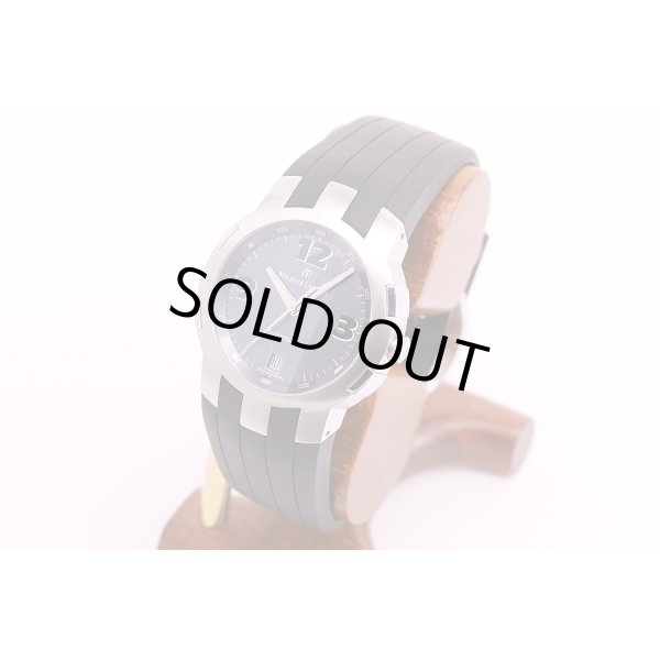 モーリスラクロア　マイルストーン MS6017  グレー文字盤　ラバーベルト　サイド