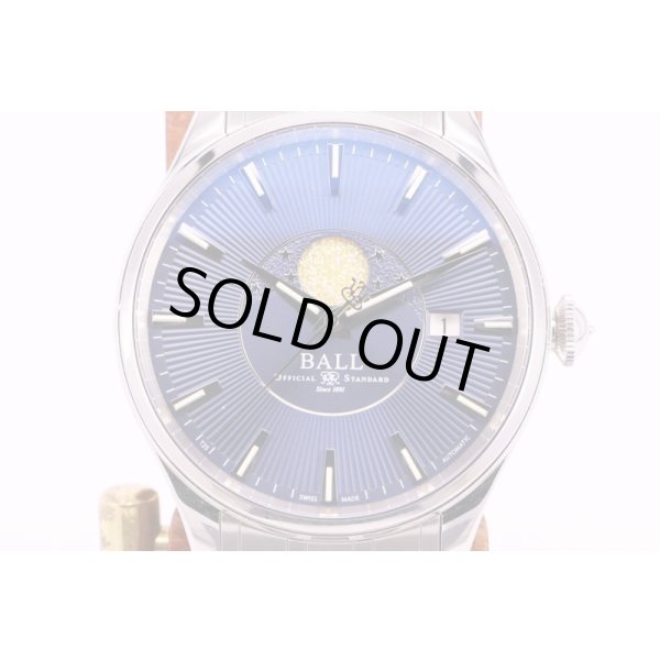 ボール　トレインマスター ムーンフェイス NM3082D-SJ-BE 青文字盤　表面(2)